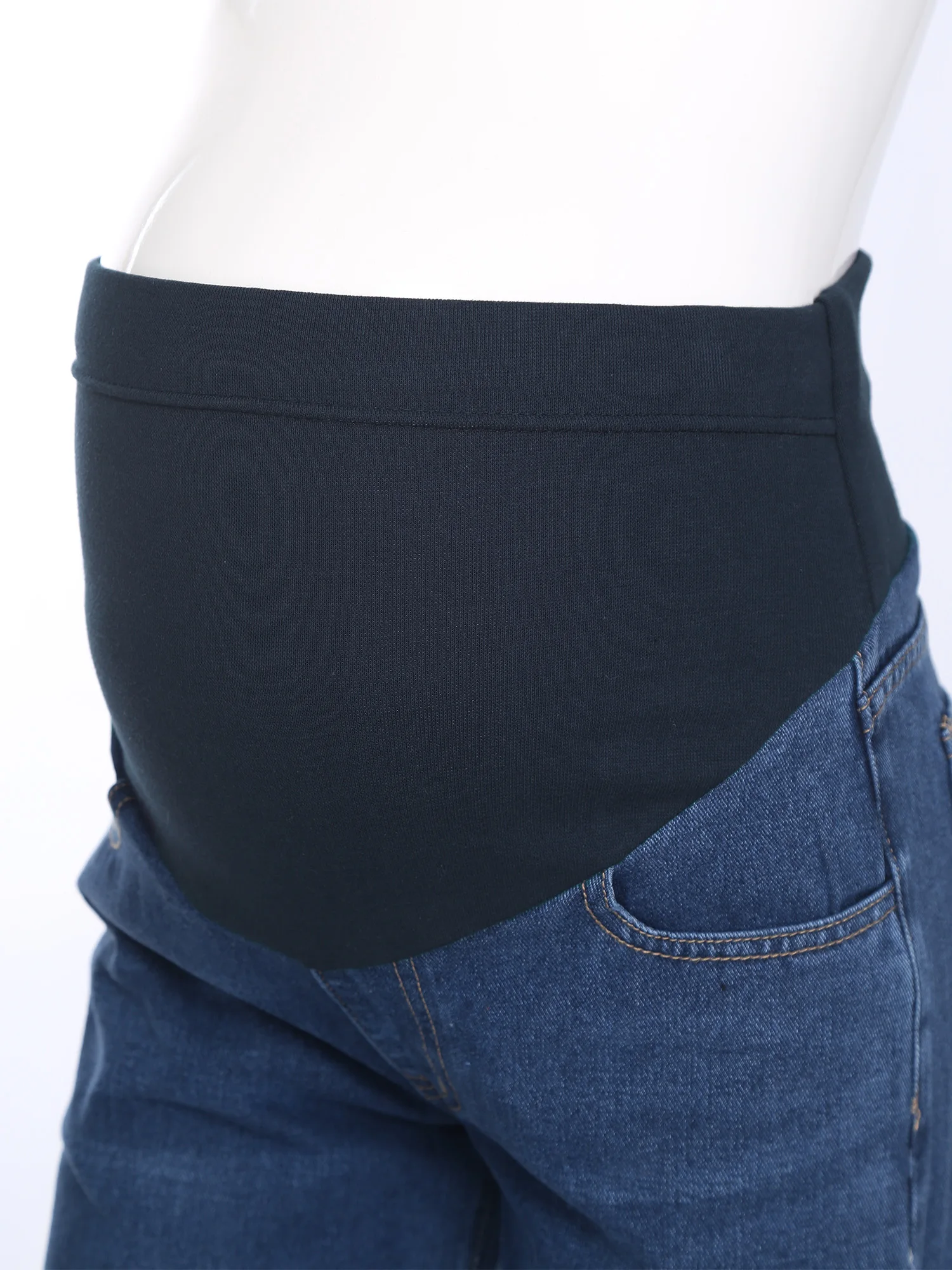 Pregnant Women High Waist Support Belly Jeans Maternity Hip Lifting Casual Denim Pants for Daily Office Work Wear Streetwear