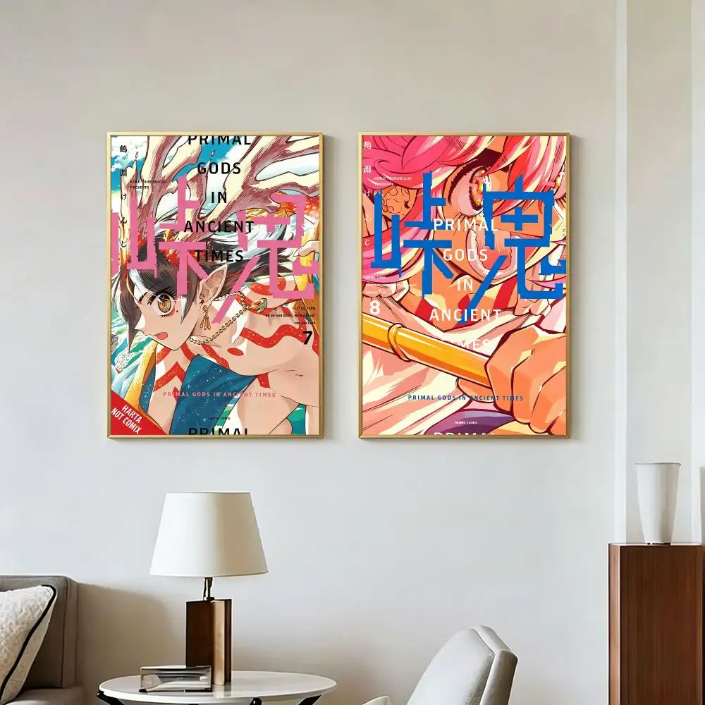 Manga Japanese Art Touge Oni Poster Peel And Stick Wall Art Self Adhesive PP Waterproof Wall Decor Living Room Bedroom Gift