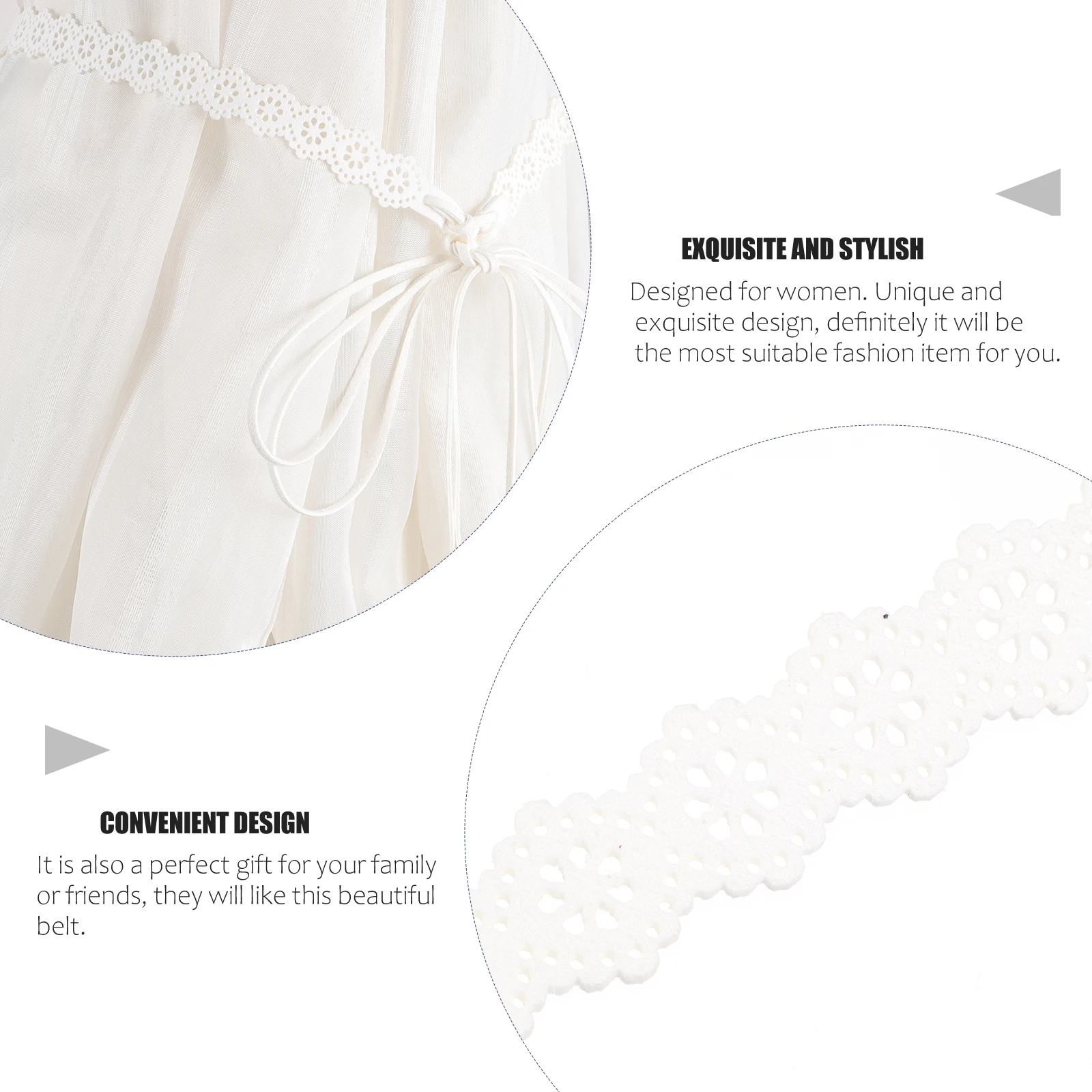 

Thin Belt Stylish Waist Clothing Accessory Microfiber for Women Fine Waistbelt Ornament Long Skirt Waistband Casual