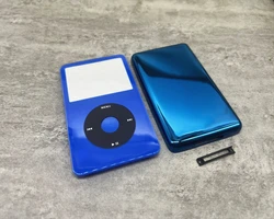 blue front faceplate back case housing black clickwheel blue center button for iPod 5th gen video 30gb 60gb 80gb