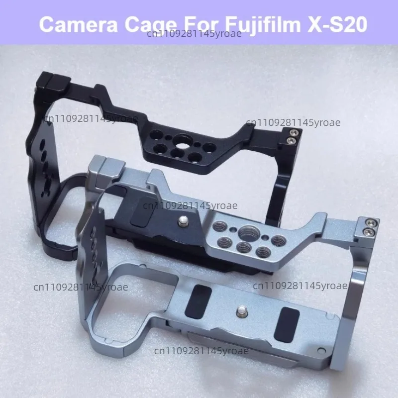 Camera Cage for Fujifilm X‑S20,Quick Release Base Plate & L‑Bracket Kit for Gimbal,Tripod and Vertical Shooting