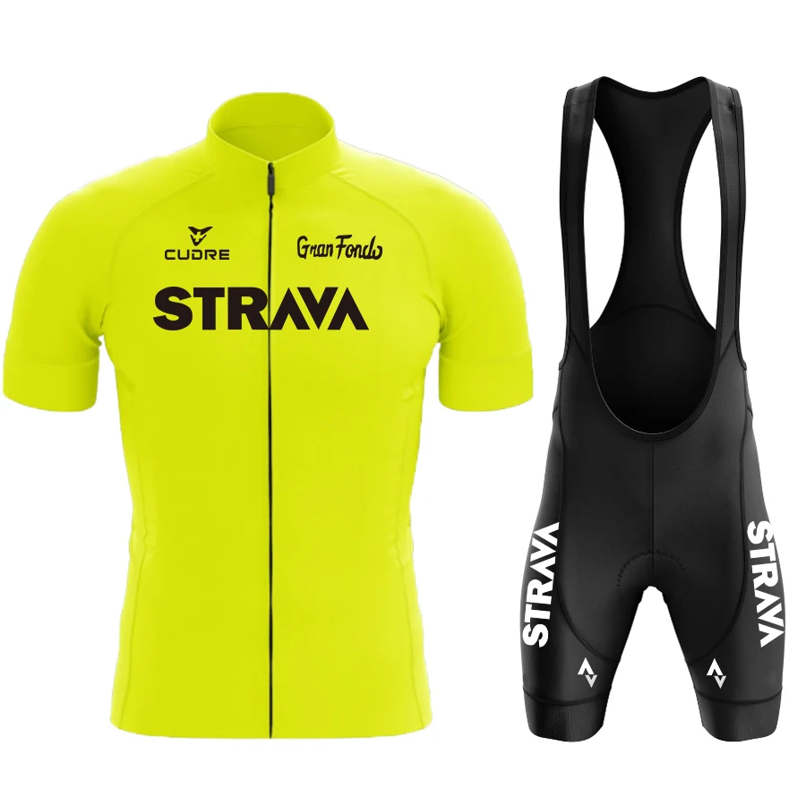 CUDRE STRAVA Maillot Cycling Man Mtb Bicycle Clothing Mountain Bike Clothing Men Men's Clothes Short Sets Team Set Summer Jacket