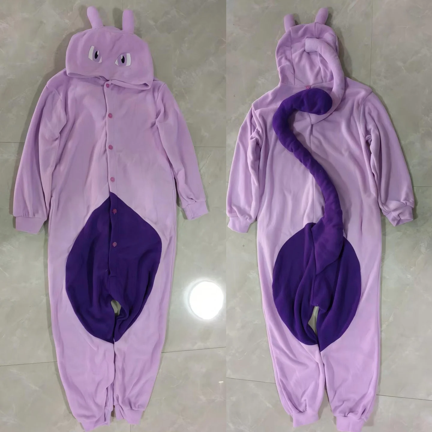 Bandai Hot Koop Snorlax Squirtle Mewtwo Onesie Gengar Cosplay Kostuum Cartoon Halloween Volwassen Anime Kat Eevee Pyjama Pijama - afbeelding 1