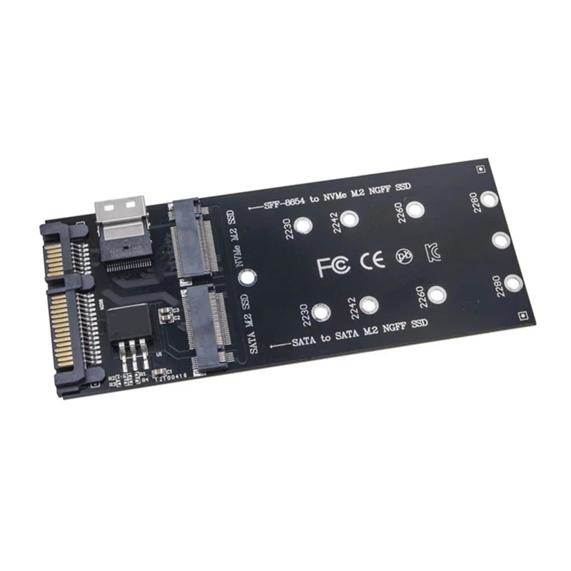 M2 SSD Adapter M.2 SATA Ngff SSD To SATA + M2 NVME SSD To SFF-8654 Converter SATA To M2 Expansion Card