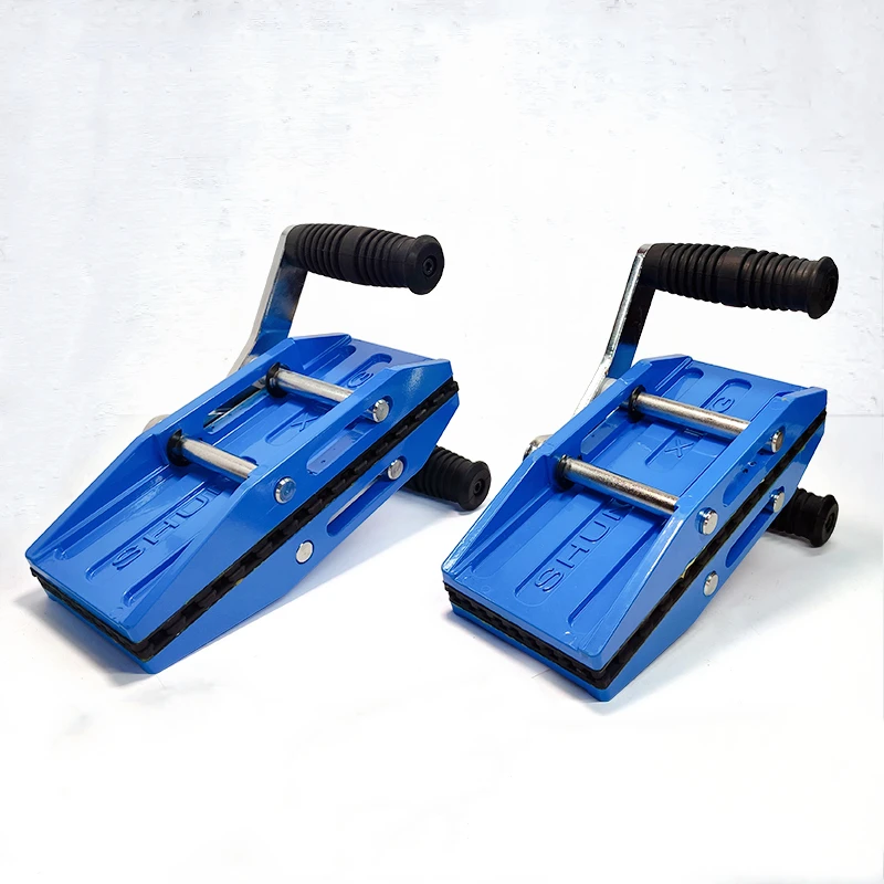 Double Handed Stone Carrying Clamps with Rubber-lined Porterage Tools for Transporting of Glass Slabs/Metal Sheet/Granite