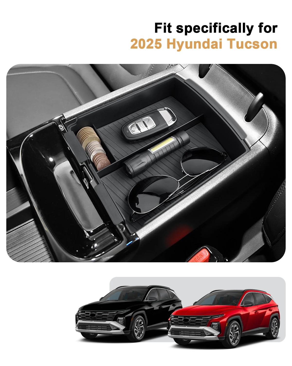 LFOTPP Car Central Storage Box für Hyundai Tucson NX4 Limited 2025 2026 Electronic Transmission Armrest Storage Box Auto Hyundai Tucson 2025 Zubehör – Detail 8
