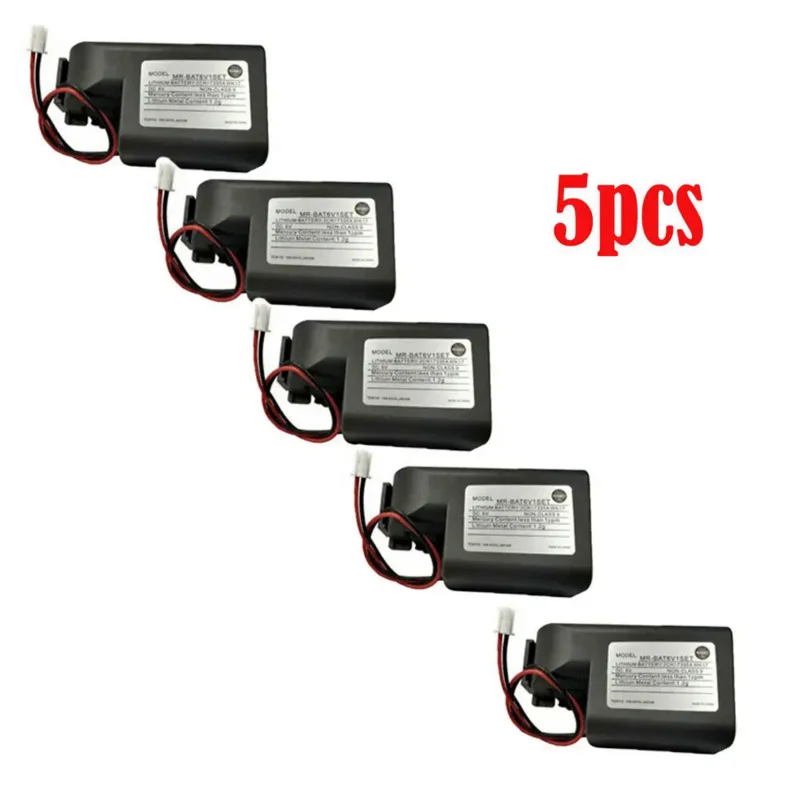 5X for MR-BAT6V1SET Mitsuishi 1650mAh 6V PLC Battery 2CR17335A WK17 with Plug