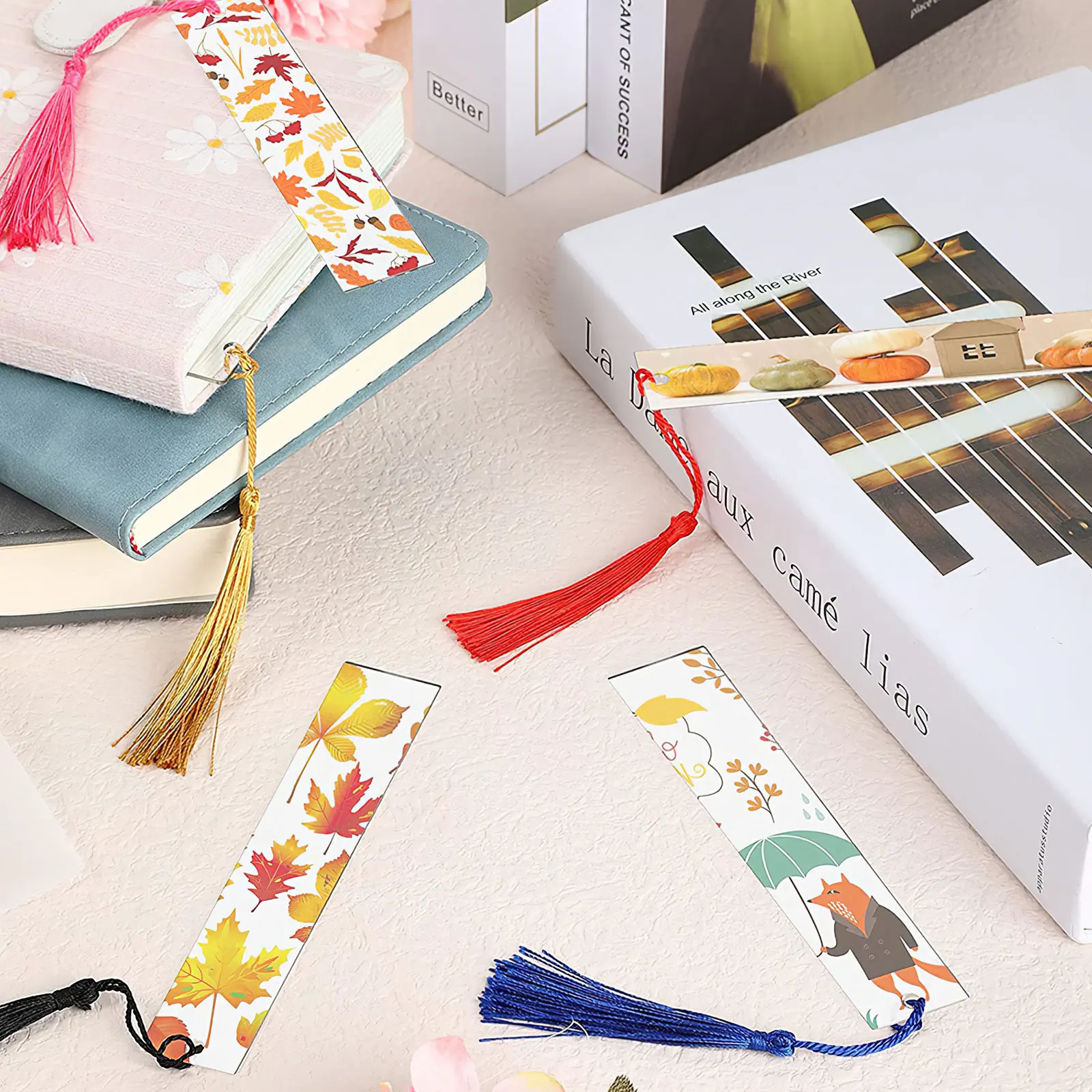 

40 pcs Acrylic Bookmarks Clear Blank Transparent Fringe Tassel Decorative Kids Student Gifts Present Tags For Reading Hang