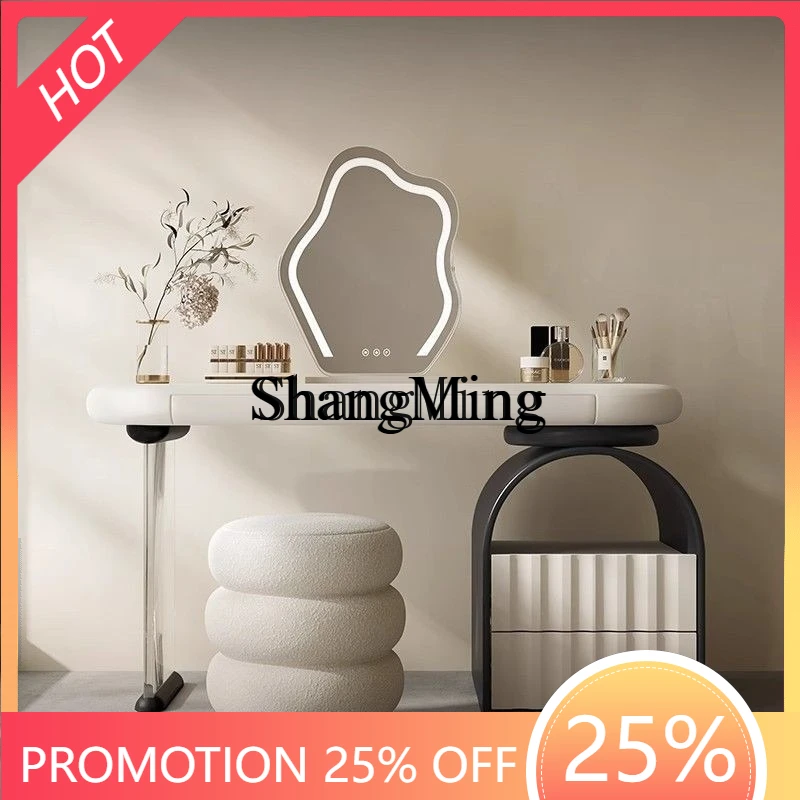 

ZYY Bedroom High End Light Luxury Makeup Table Master Bedroom Cream Style Bedside Dressing Table Small Apartment New Model