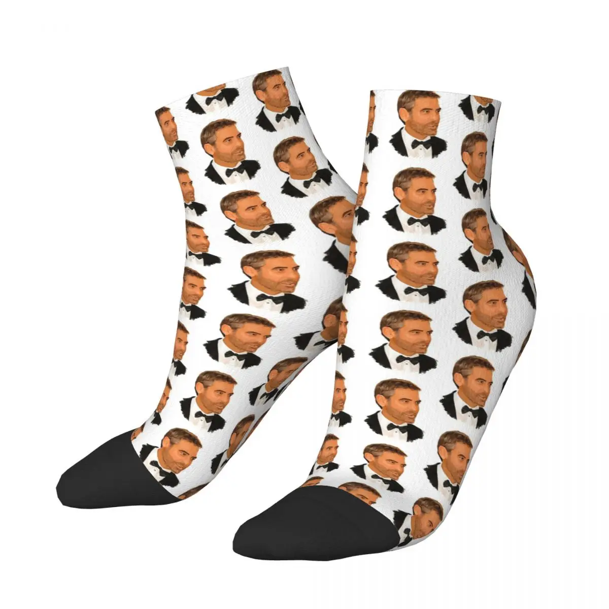 George Clooney Digital Painting Socks Harajuku Soft Stockings All Season Socks Accessories for Man's Woman's Birthday Present