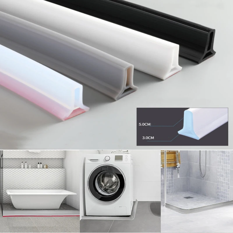 

Новый силиконовый ограничитель для воды в ванной комнате высотой 50 мм, нескользящий разделитель для сухой и влажной воды, гибкая полоса, защита от брызг воды для раковины