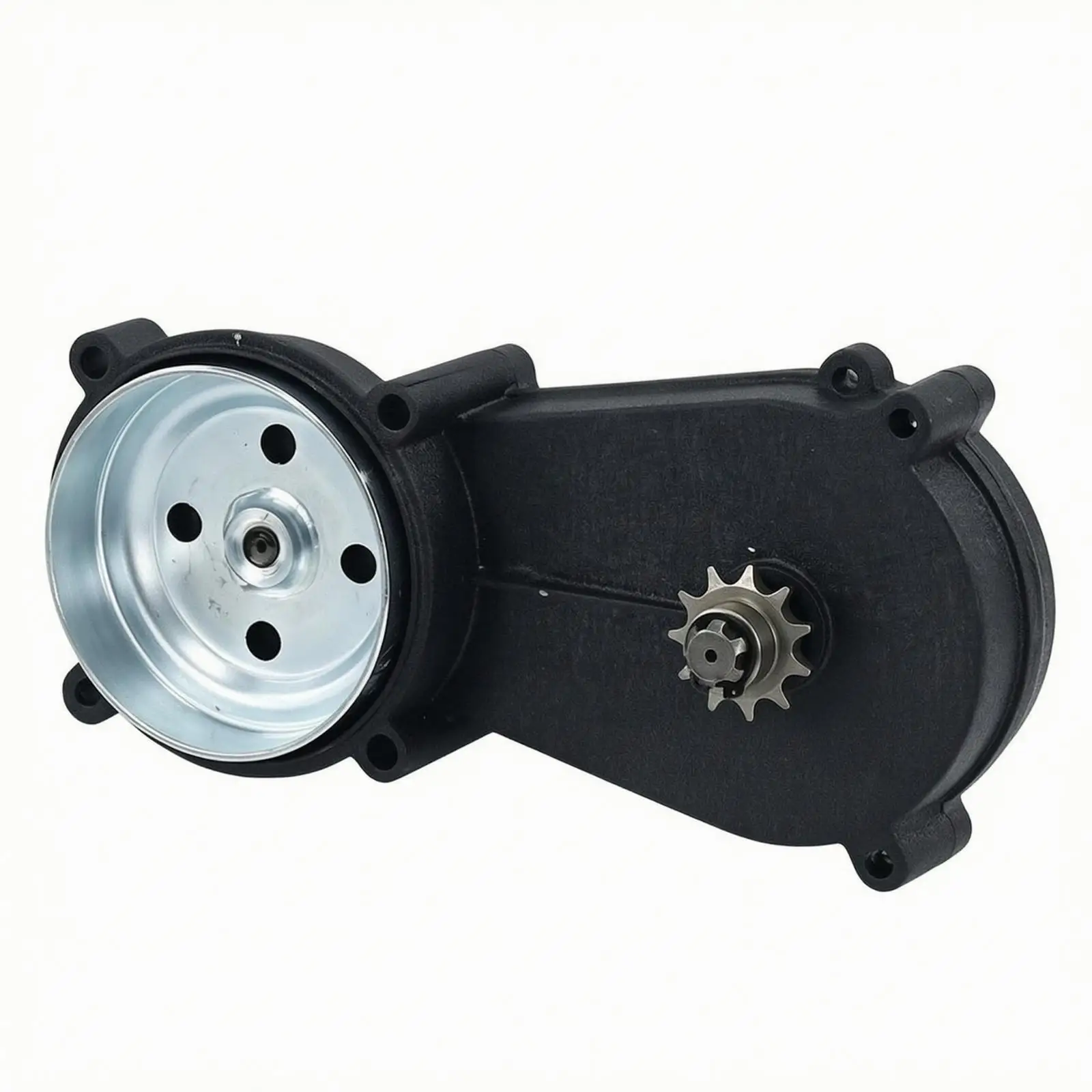 Mini Dirt Bike Gearbox V2 for 49CC Engine with Chain Sprocket Round Pulley Cover