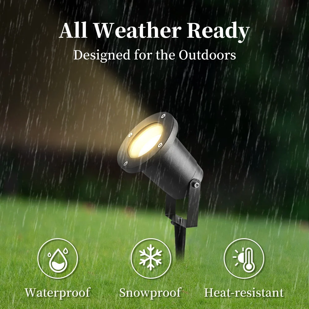 Outdoor LED Lawn Light GU10 Replaceable Bulb Pathway Lamp Waterproof Garden Patio Lamp 85-265V Landscape Spotlight Walkway Yard