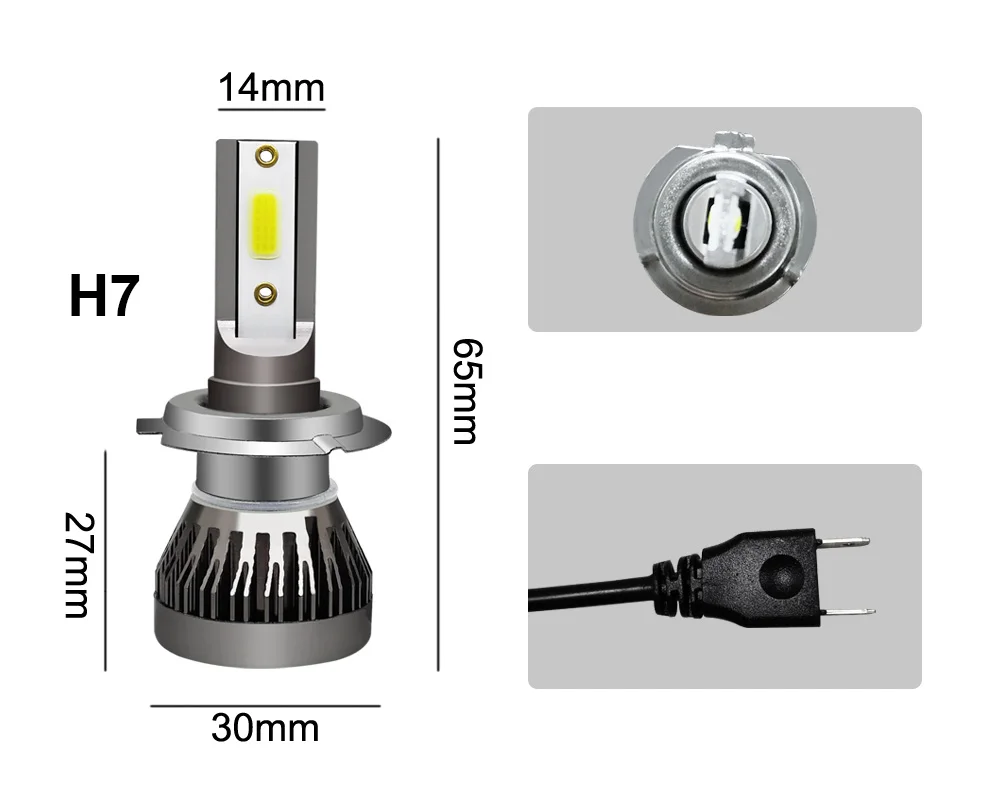 Motocykl H7 LED reflektor żarówki wymiana reflektor 6000K dla Yamaha YZF R1 2007-2014 YZF R6 2003-2014 R6S 2006-2009