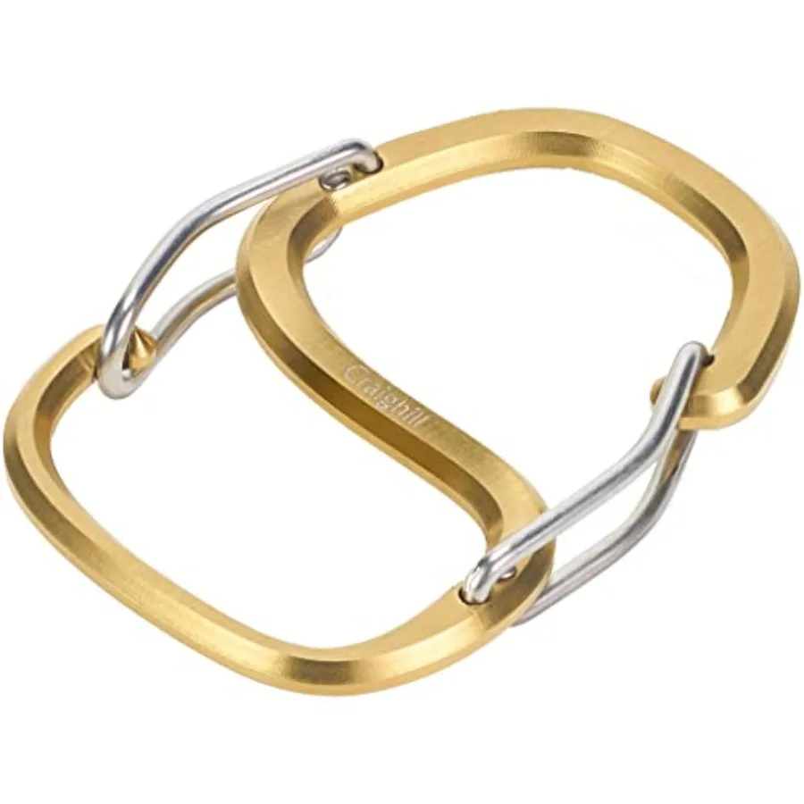 

Coachwhip Carabiner - 2.4" Keychain Clip Modern Minimalist Keyring for Car Keys and Accessories Heavy Duty Lightweight S Shape