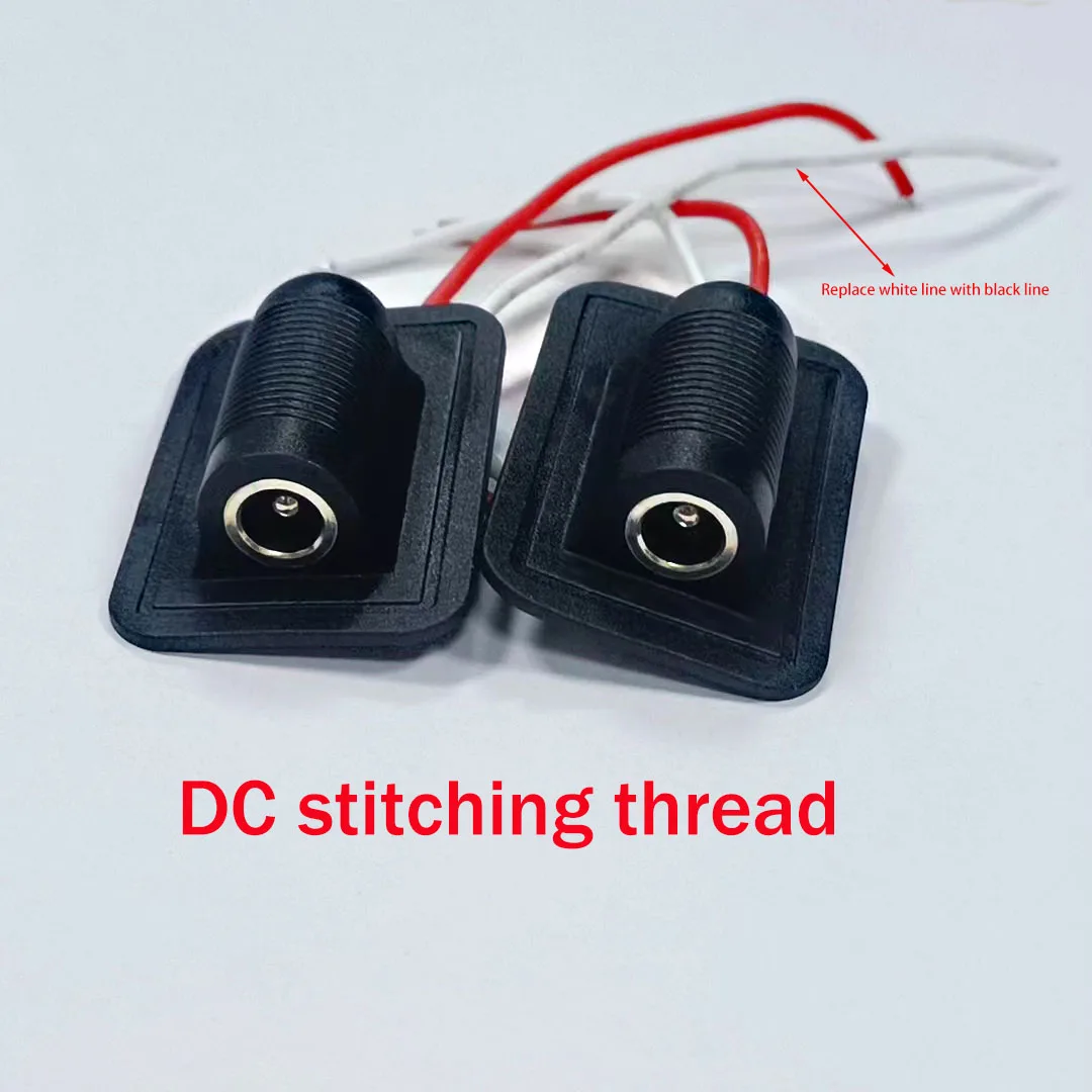1/50pcs DC Waterproof Charging Female Socket With Wire 5.5 × 2.1 Audio DC High Current Electric Heating Product Power Interface