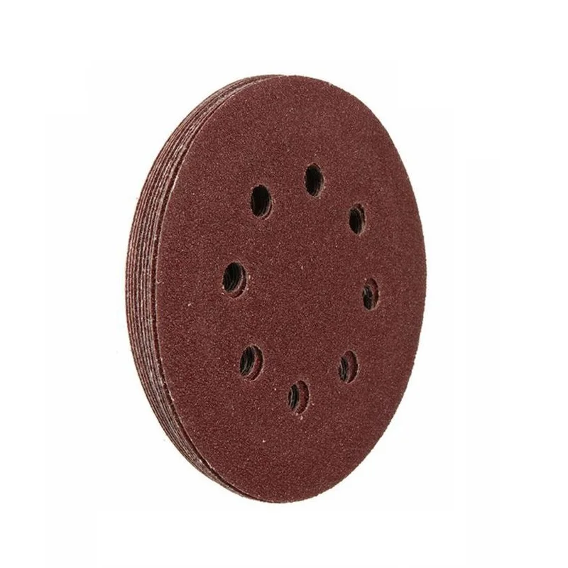 

Round Sanding Discs Sanding Sandpaper Set 10pcs Tools 125mm 8 Hole Aluminum Oxide Discs Grit 40-2000# Hook & Loop
