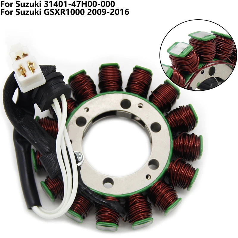 

Катушка статора зажигания мотоцикла для Suzuki GSXR1000 GSXR1000 2009-2016, катушка генератора двигателя 31401-47H00-000