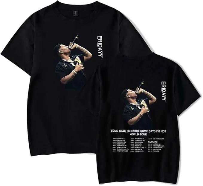 

Fridayy World Tour 2025 T-Shirts Merch Women/Men Unisex Summer Short Sleeve Tshirt Fashion Streetwear