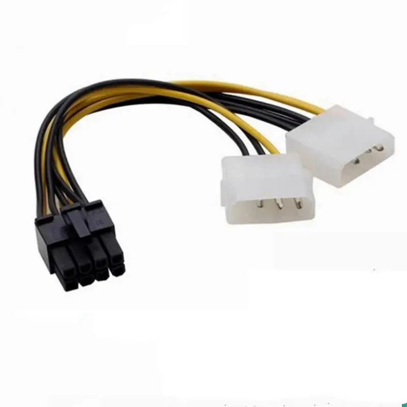 8Pin Male To Dual 4Pin Female PCI‑E to Graphics Card Power Cable Adapter Male‑to‑Dual‑Female GPU Power Converter