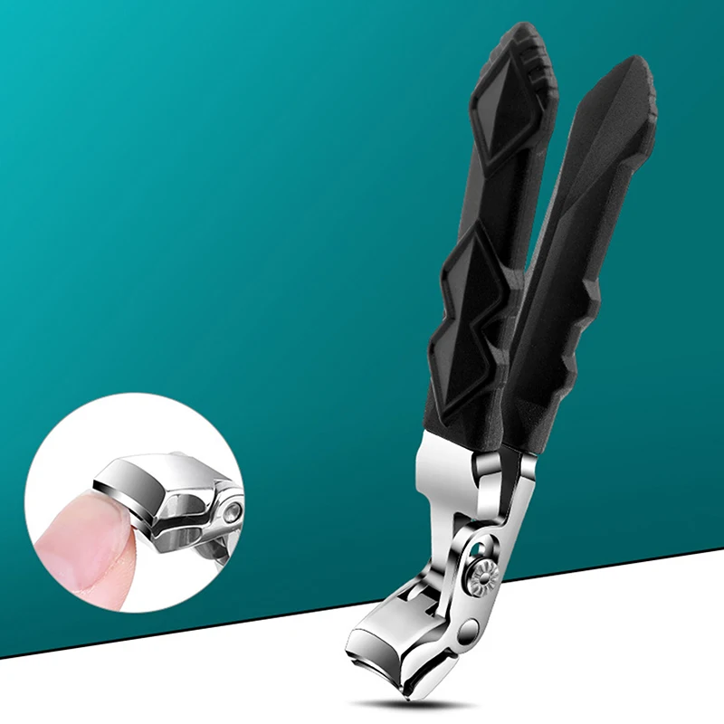 

Toenail Clippers Wide Jaw Opening Thick Nails Cutter Long Handle Stainless Steel Professional Fingernail Clipper Angled Head