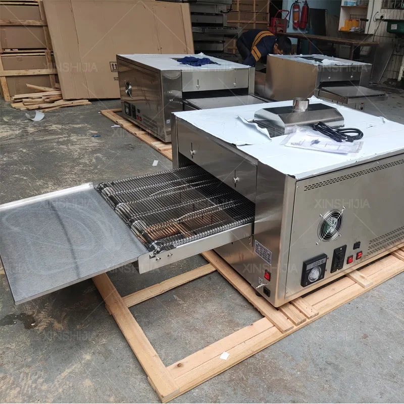 Kitchen Equipment Electric Gas 12 18 32 Inch Countertop Conveyor Belt Roti Pita Bread Pizza Baking Tunnel Oven view 5