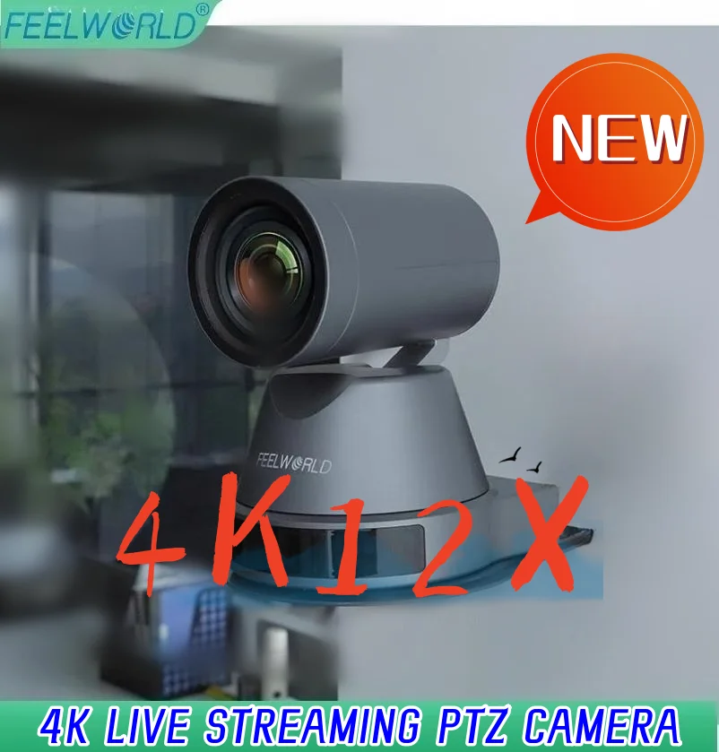 

FEELWORLD 4K12X 4K PTZ Camera 12X Optical Zoom AI Tracking HDMI USB IP Remote Control Up to 255 Preset Positions