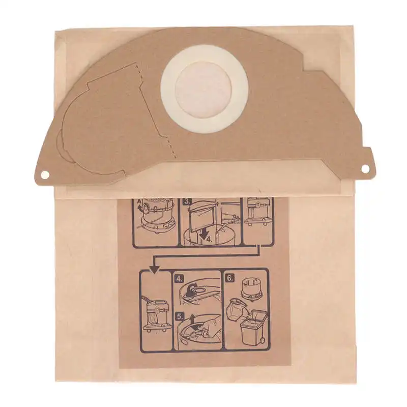 6 قطعة مكنسة كهربائية ورقة القمامة الغبار حقيبة المتاح الغبار حقيبة ل Karcher WD2250 A2004 A2054 MV2 مكنسة كهربائية أجزاء