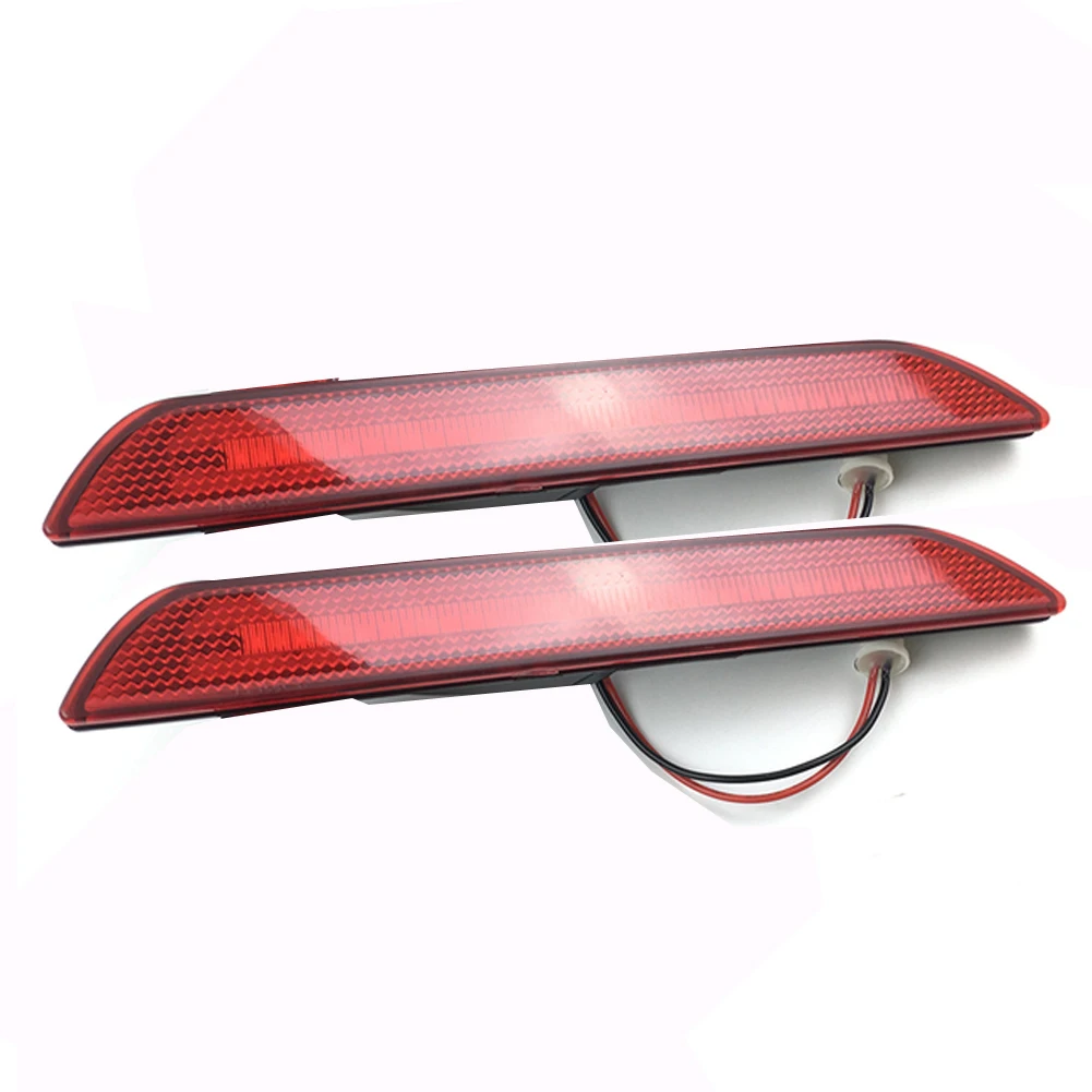 Red Color Side Light Smoked Rear Side Marker Reflector Lights Lamps Bumper Signal Light For Ford Mustang 2015 2016 2017 2018 LED