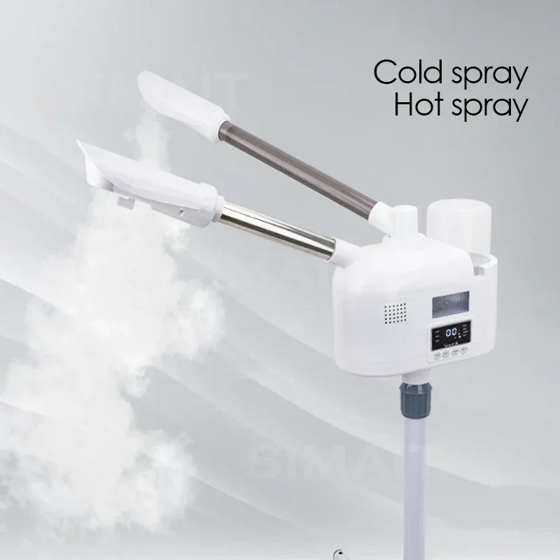 Dual-Pipe Hot & Cold Facial Steamer, LED Touch Control for Pore Cleansing, Hydration & Deep Skin Care