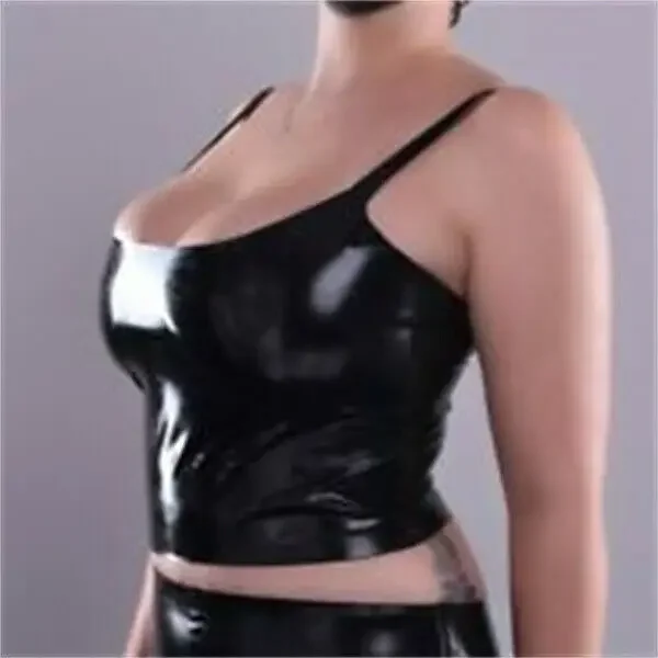 Lace Latex Rubber 0.4MM Fashionable Black Size XS-XXL  Top-Handmade FashionHalloween