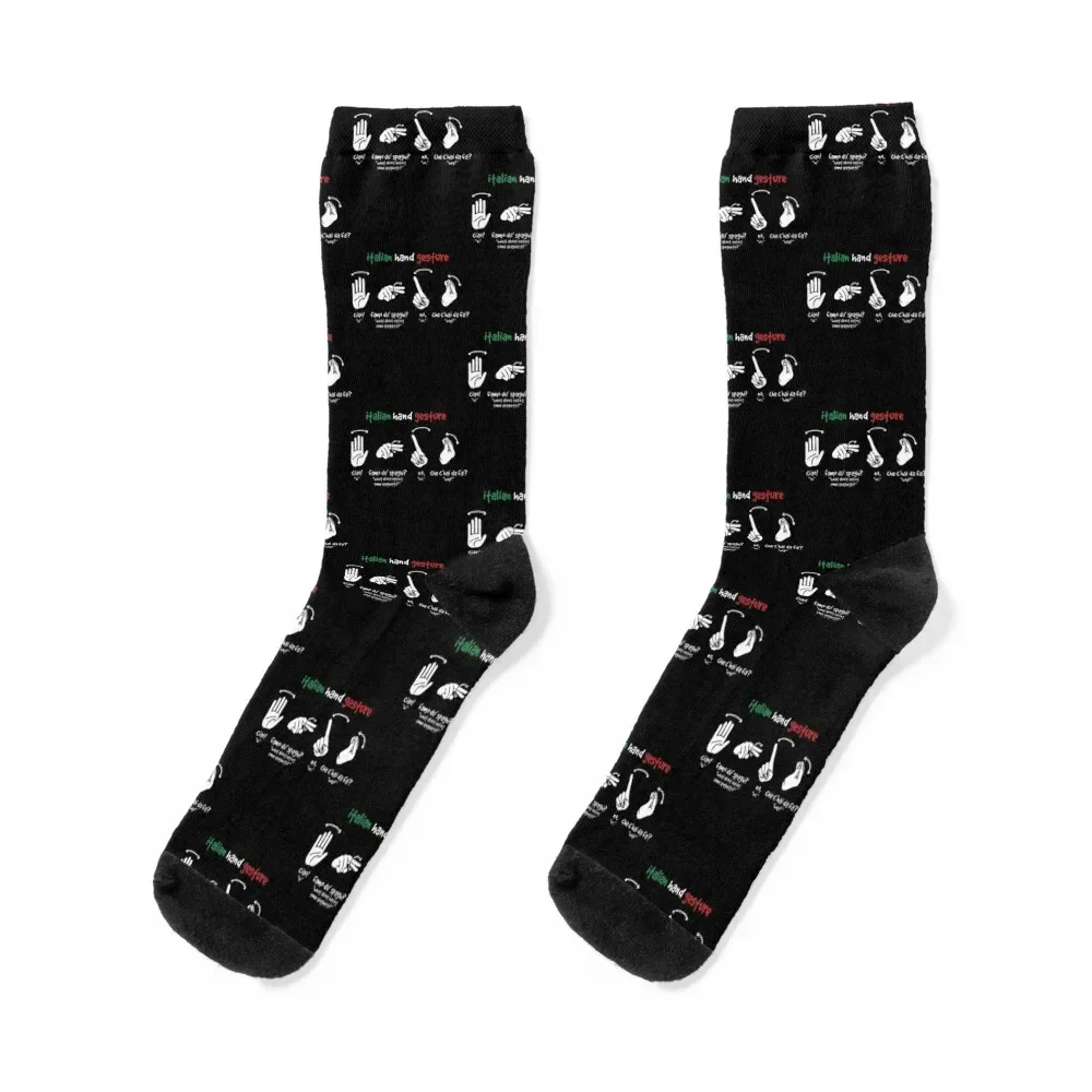 

Italian T-ShirtItalian Hand Gestures meaning Socks bright garter gifts floor Men's Socks Women's