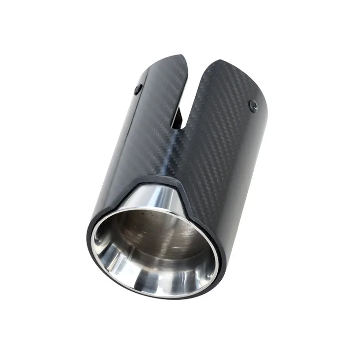 Puntas De Escape De Fibra De Carbono Con Tubo Silenciador – Entrada 63mm, Salida 90mm, Para BMW M-POWER (sin Marca)