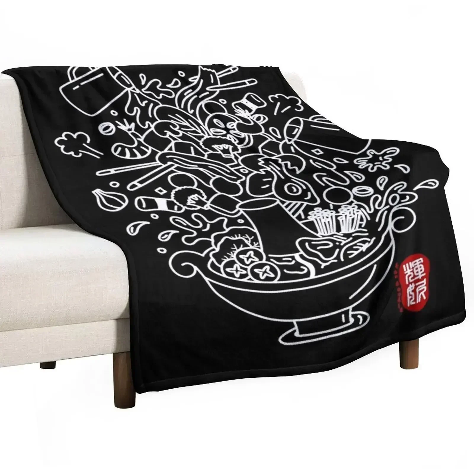 Hot Pot (white) Throw Blanket halloween Soft anime Thin Single Decorative Beds Blankets