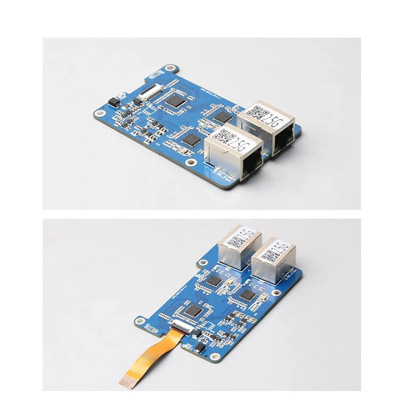 MP2.5GD لـ Rasbperry Pi 5 PCIE إلى Dual 2.5G Ethernet HAT RTL8125 لوح تمديد يدعم نظام التشغيل Rpi وUbuntu #4