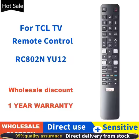 ZF applies to RC802N YU12 Remote Control for RCA TCL Smart TV 43P20US 43S6000FS 55 65P20US 65X2US 65X4US 49C2US 50P20US 55C2US 6
