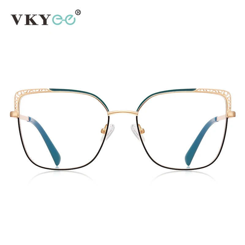 VICKY New Large Frame Reading Glasses for Women Fashionable Design Anti-blue Light Customizable Prescription Glasses 3114