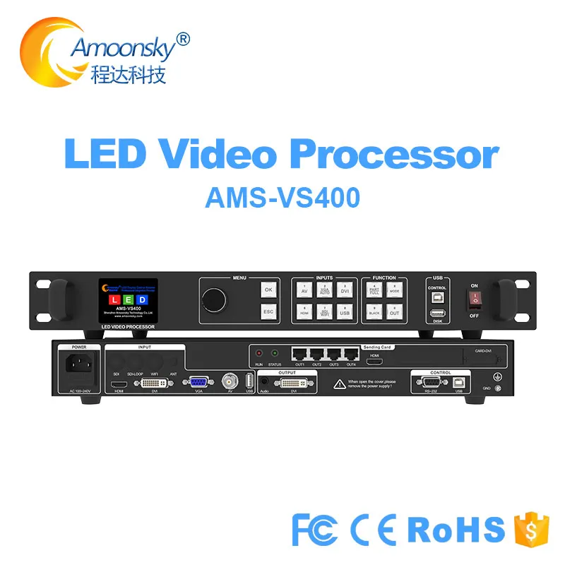 Amoonsky VS400 LED Video Controller Integrated LED Sending Card for Novastar Linsn Huidu Control System Support Expanding SDI