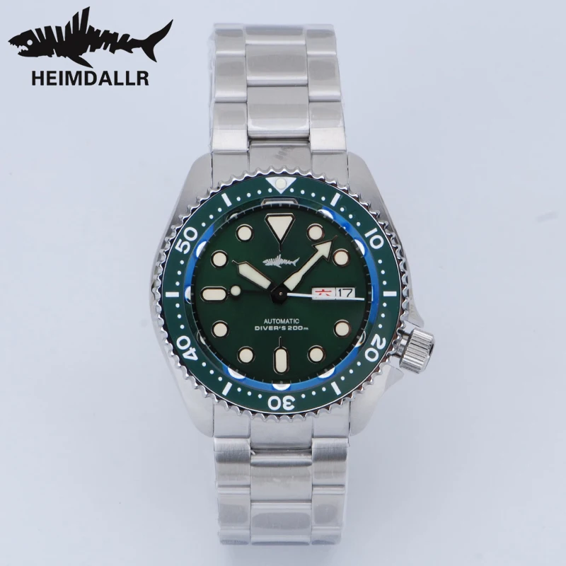 HEIMDALLR SKX007 Men Diver Watches Sapphire Mirror 200M Water Resistance Luminous NH36A Automatic Mechanical Steel Men's Watches