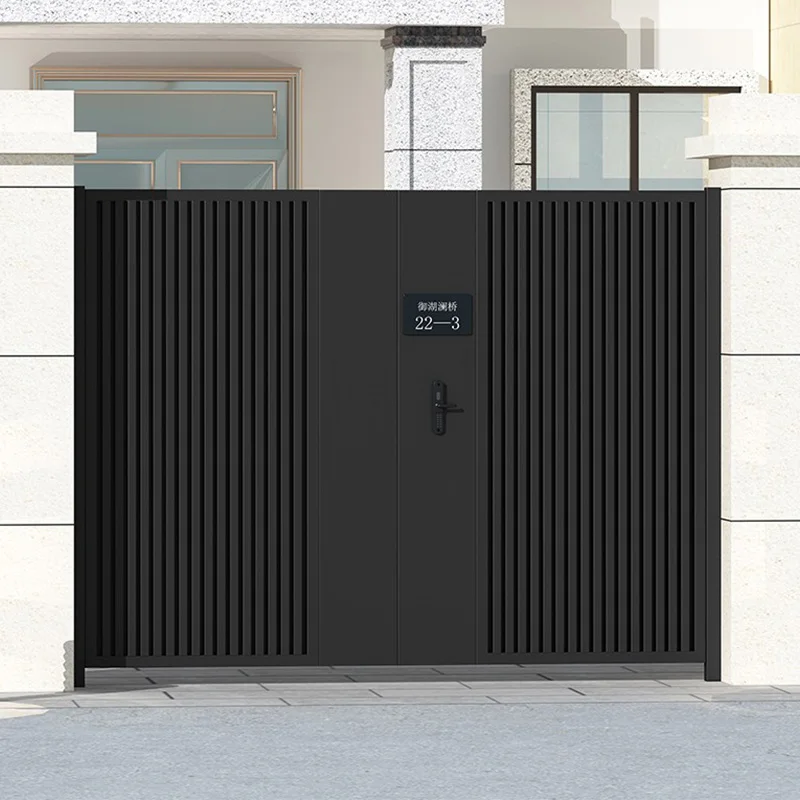 Custom.Anlike بوابة المصنع الصينية والسياج الأمامي التلقائي ساحة سوينغ الحديثة درب الألومنيوم #5