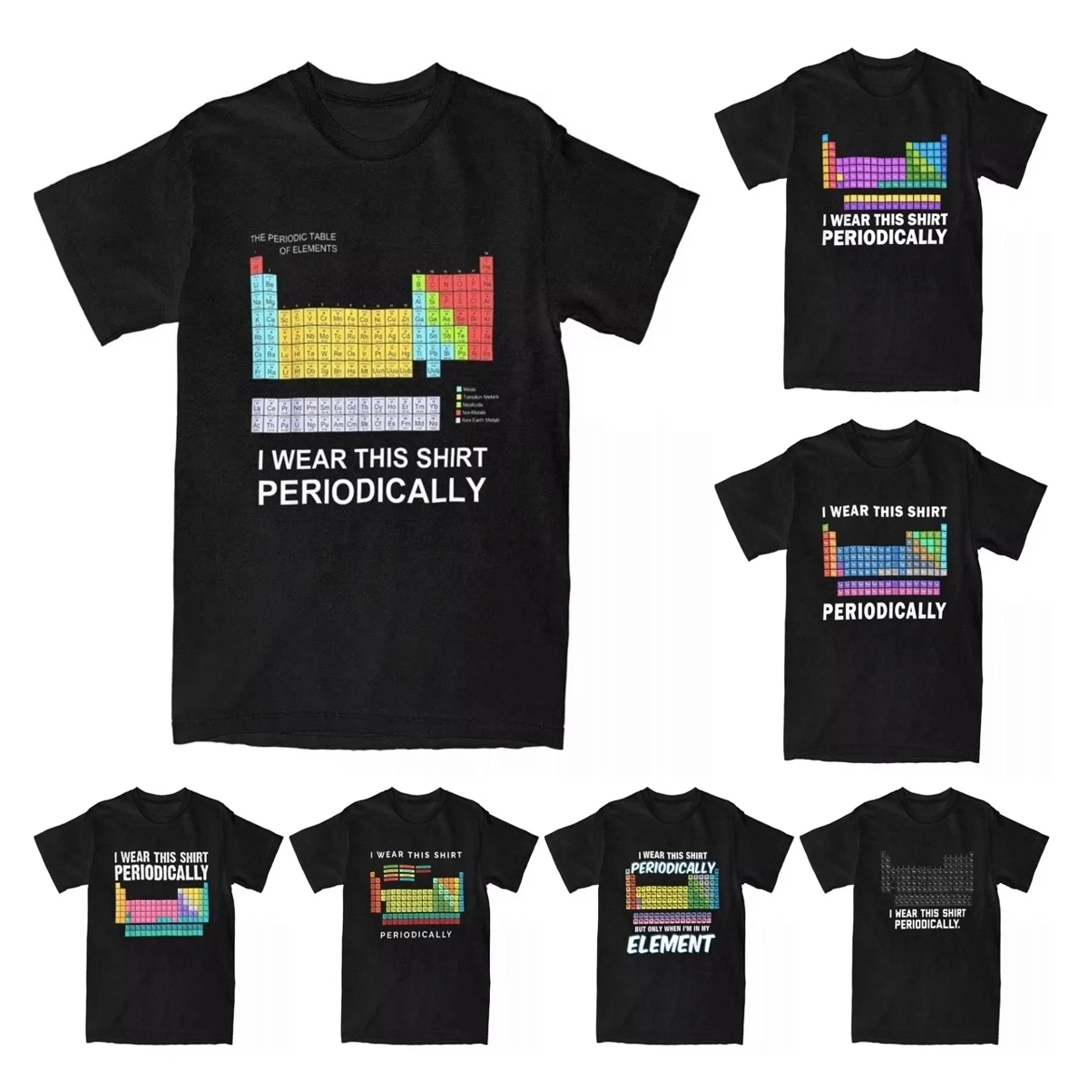 Men T-Shirts I Wear This Shirt Periodically Funny Science Funny Cotton Tee Shirt Chemistry Teacher T Shirt Clothes Gift Idea