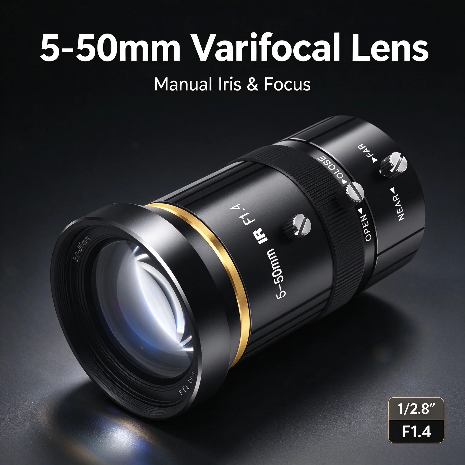 ELP 5-50mm CS Mount Manual Varifocal Lens
