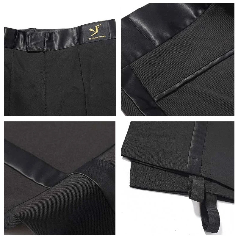 Pantalons de danse latine pour hommes, pantalons latéraux noirs pour salle de bal, Tango Cha Cha Salsa, vêtements de danse, vêtements de compétition et de Performance DN4203