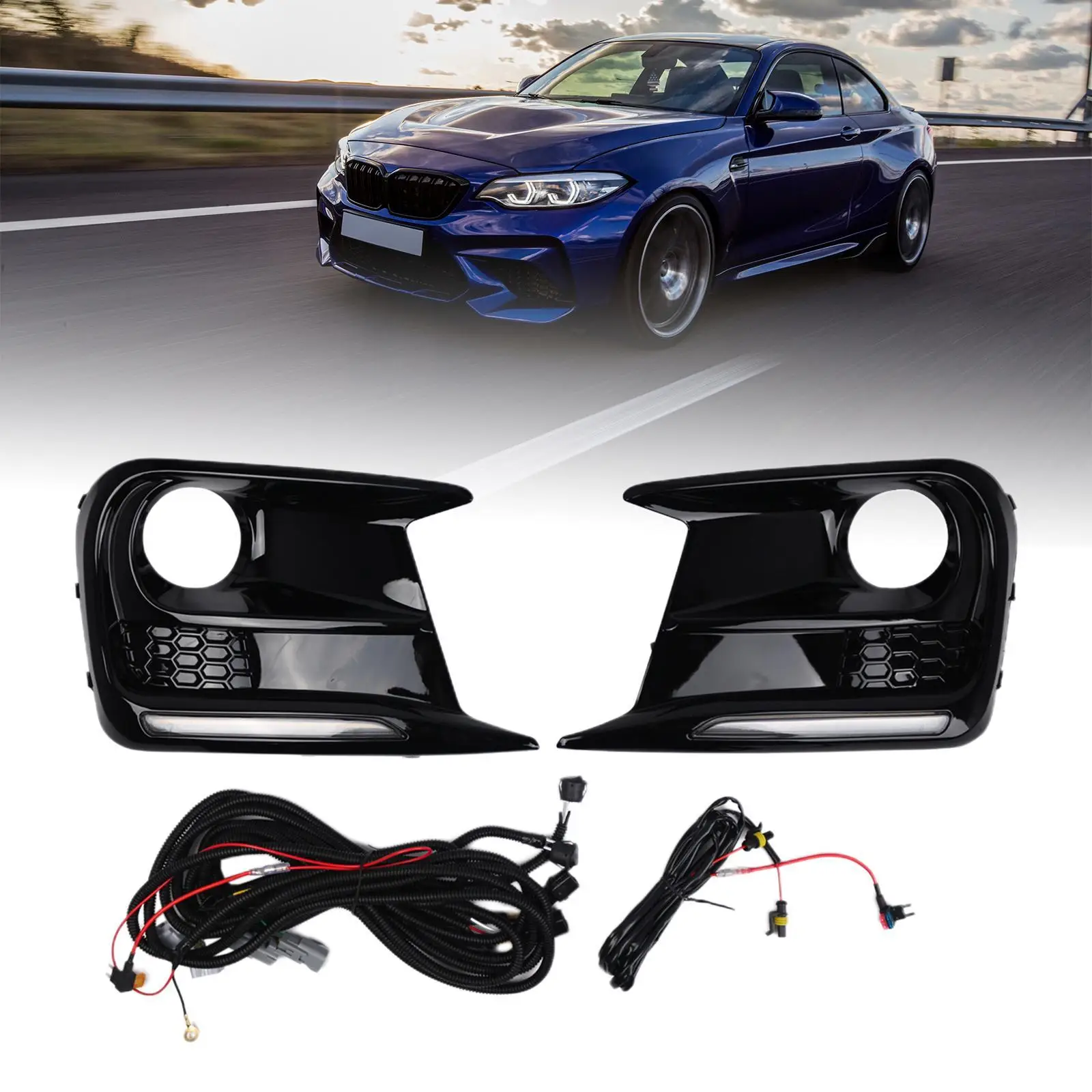 

Fog Lights Bezel 57731VA390 Turn Signal Fog Lamp Trim Cover Fog Light Set with Foglamp Bezel Covers for Subaru WRX 18-21