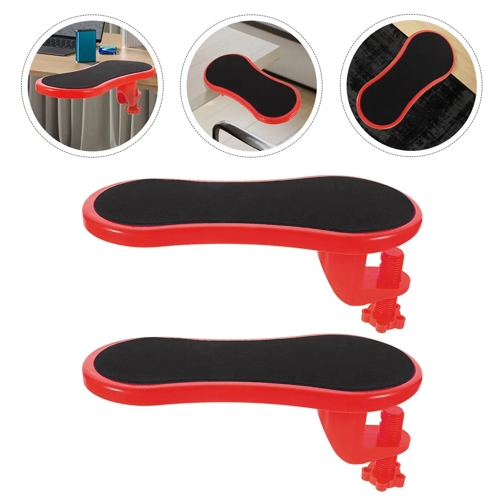 2Pcs Anti-Slip Mouse Pad Wrist Support Desk Arm Rest Ergonomic Keyboard Wrist Rest for Office Home Business Travel Comfort Use