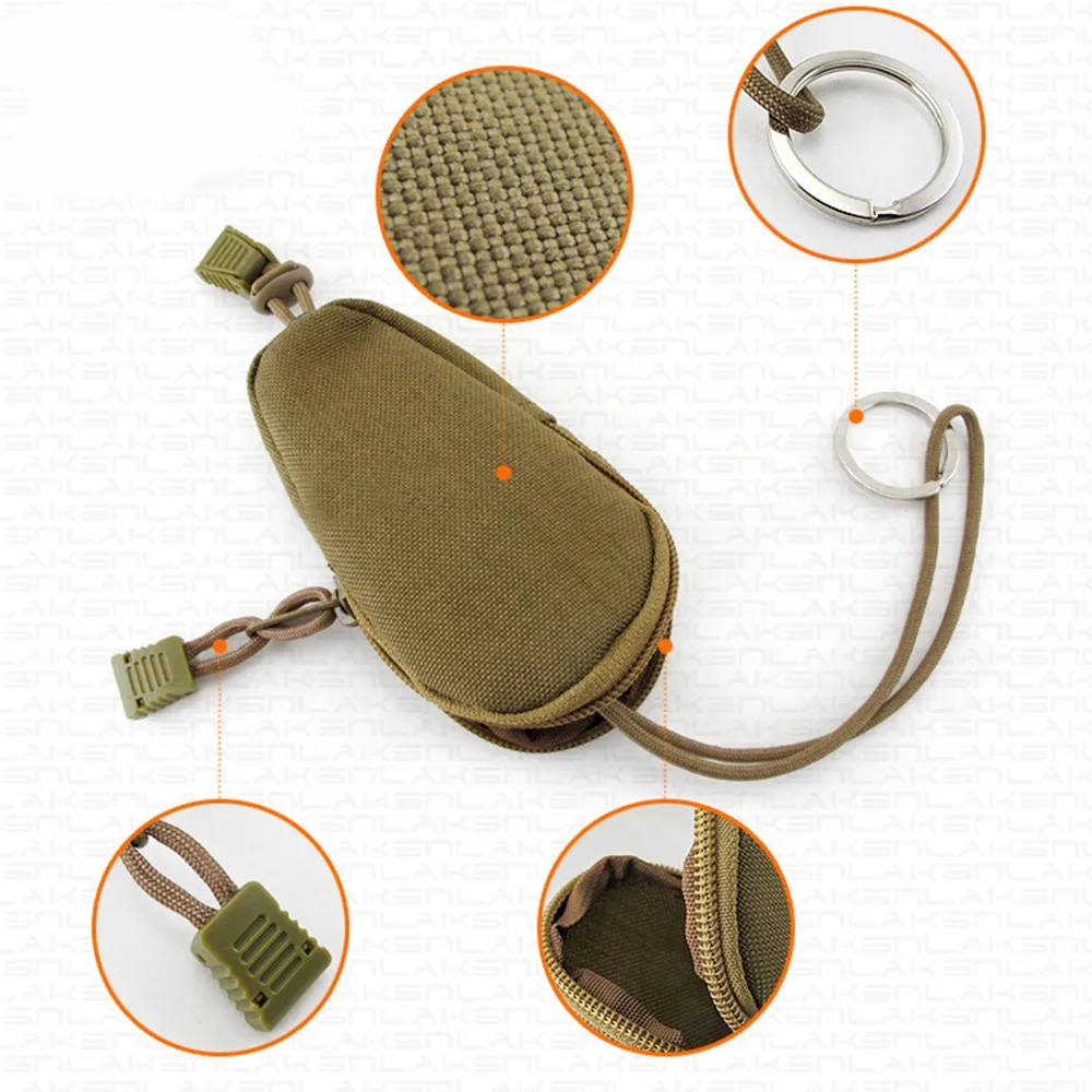Practical Oxford Cloth Mini Key Holder Multipurpose Portable Key Organizer Easy to Use Mini Zipper Case Outdoor