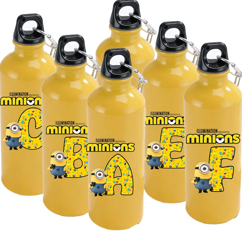 

500ML Minionses Banana Water Cups Cute Leak Proof Water Bottle Fashion Aluminum Large Capacity Sports Kettle Home Gifts 2026