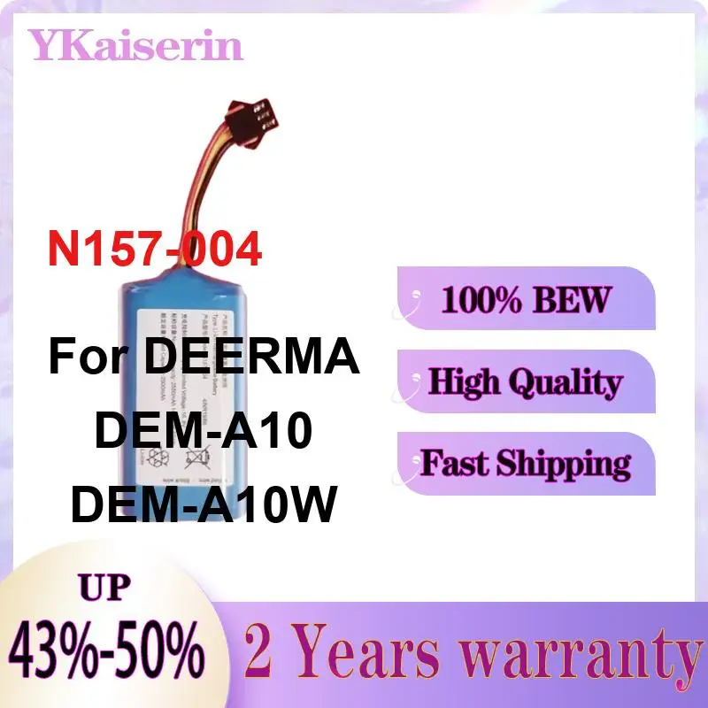 Rapid Charging N157-004 Sweeping Robot Battery 2550mAh Prolonged Performance For Deerma Dem-A10 Dem-A10W