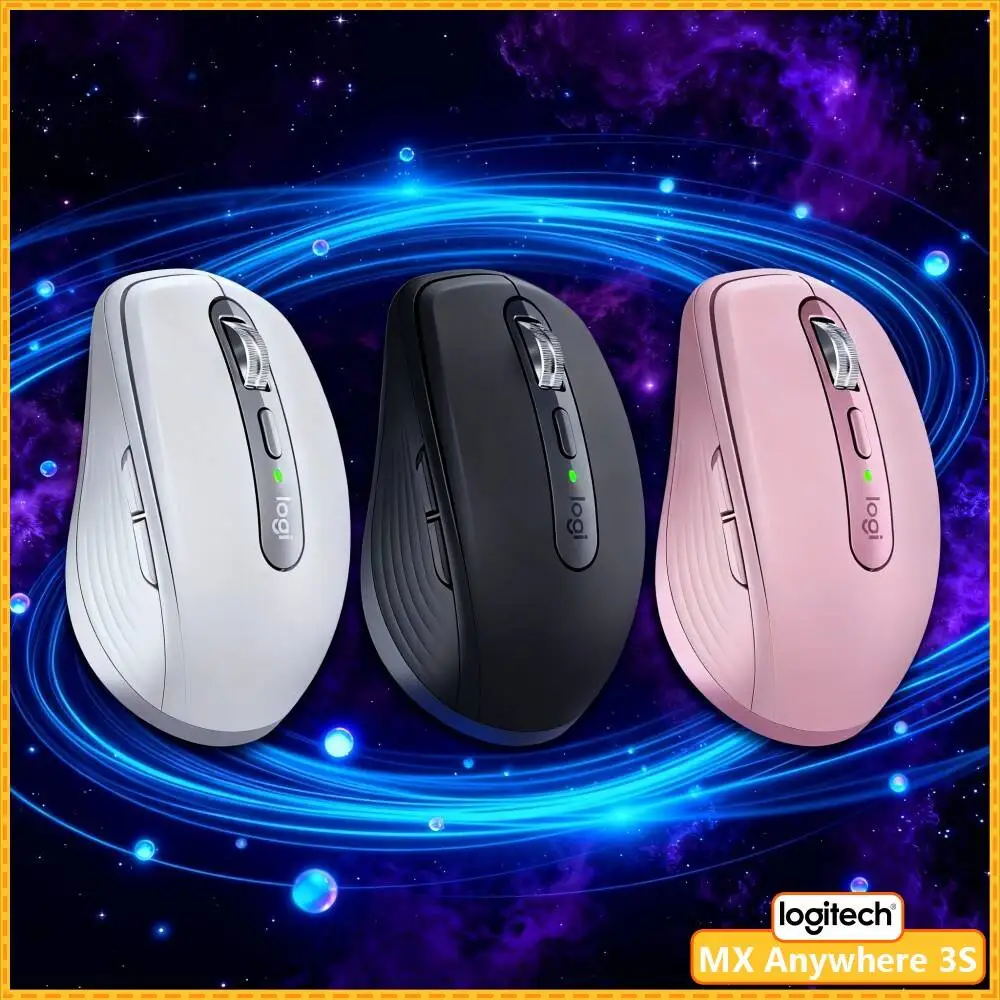 Wireless MX Anywhere 3S - Darkfield 8K DPI, 3-Device Sync, Silent Click, Great for Hardware Shop Daily Task & Small Office
