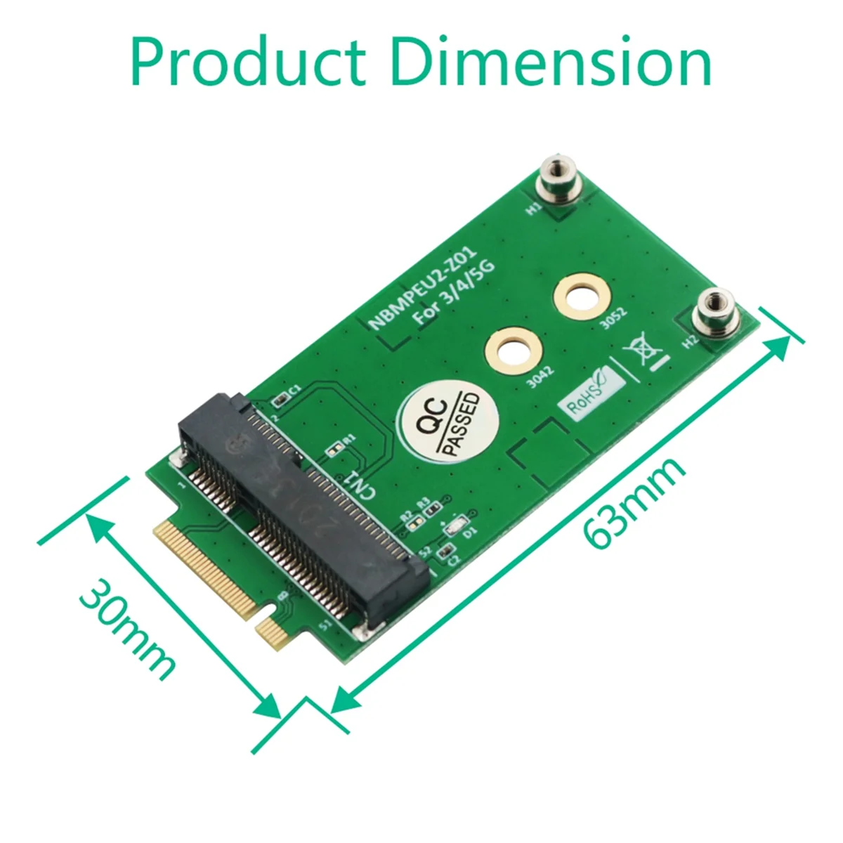 بطاقة محول لاسلكي لـ pci-e MPCIE الصغيرة ، NGFF M.2 B واجهة رئيسية ، وحدة GSM ، لا بطاقة SIM نانو ، 5G ، 4G ، 3G